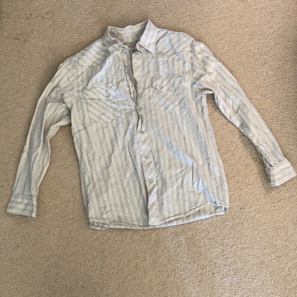 Striped button down